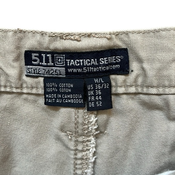 5.11 Tactical Regular Fit Cargo Pants Khaki Reinforced Utility Work #74251 34x30 - Picture 3 of 16